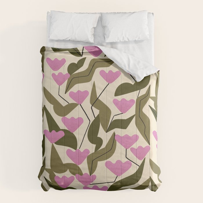 Tulips In Pink Comforter Gallery Image 6