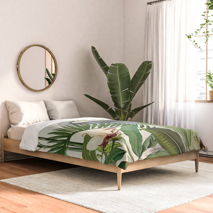 Tropical Heron Bird Rainforest Illustration Comforter Gallery Image 2