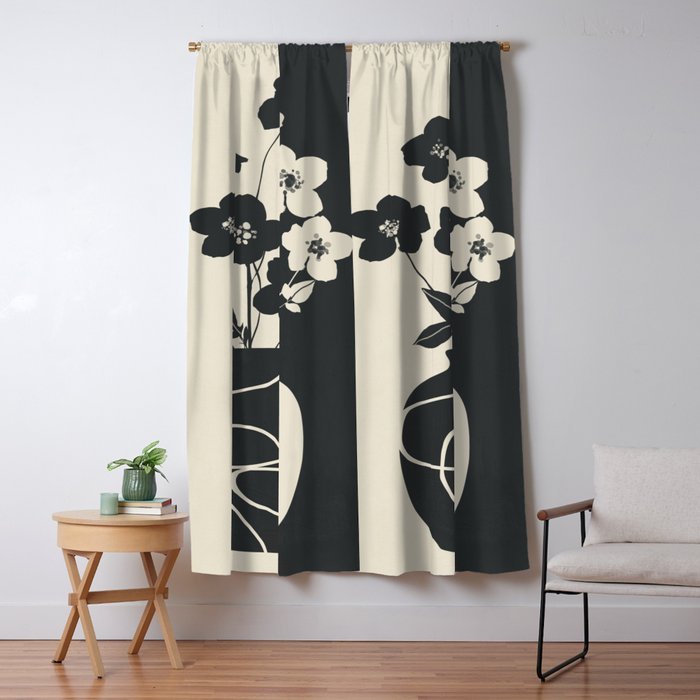 Botanical Contrast 1 Window Curtain Gallery Image 1