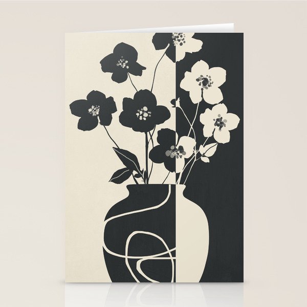 Botanical Contrast 1 Stationery Card Gallery Image 2