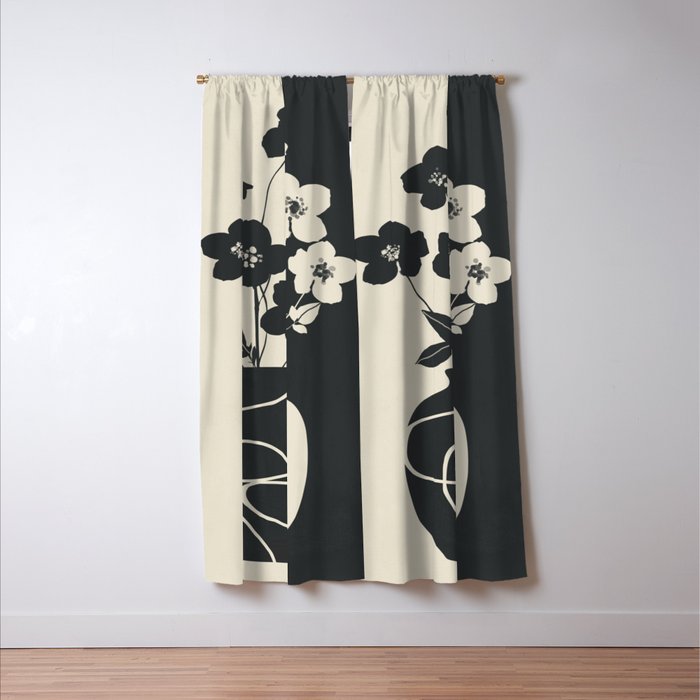 Botanical Contrast 1 Window Curtain Gallery Image 3