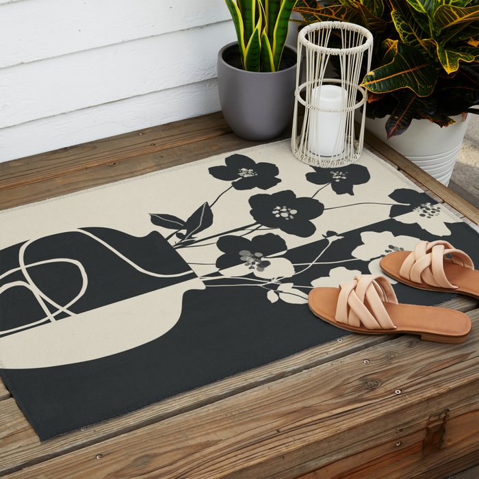 Botanical Contrast 1 Outdoor Rug Gallery Image 2