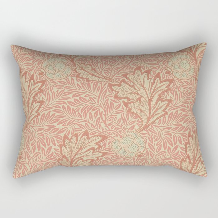 William Morris Apple Rust Gold Vintage Pattern Rectangular Pillow Gallery Image 1