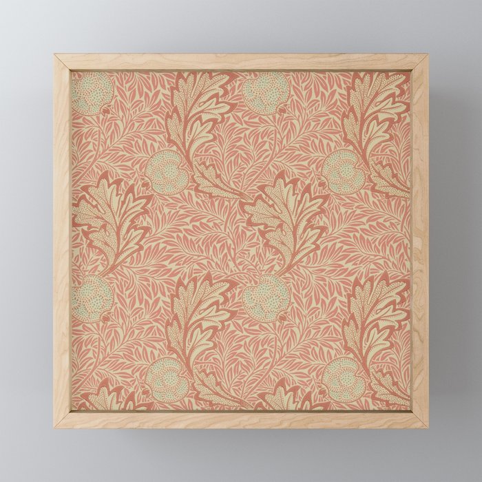William Morris Apple Rust Gold Vintage Pattern Mini Art Print