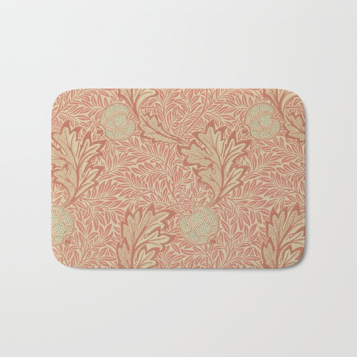 William Morris Apple Rust Gold Vintage Pattern Bath Mat Gallery Image 1