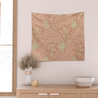 William Morris Apple Rust Gold Vintage Pattern Wall Tapestry Gallery Image 2