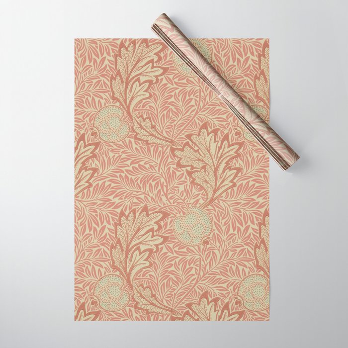 William Morris Apple Rust Gold Vintage Pattern Wrapping Paper Gallery Image 1