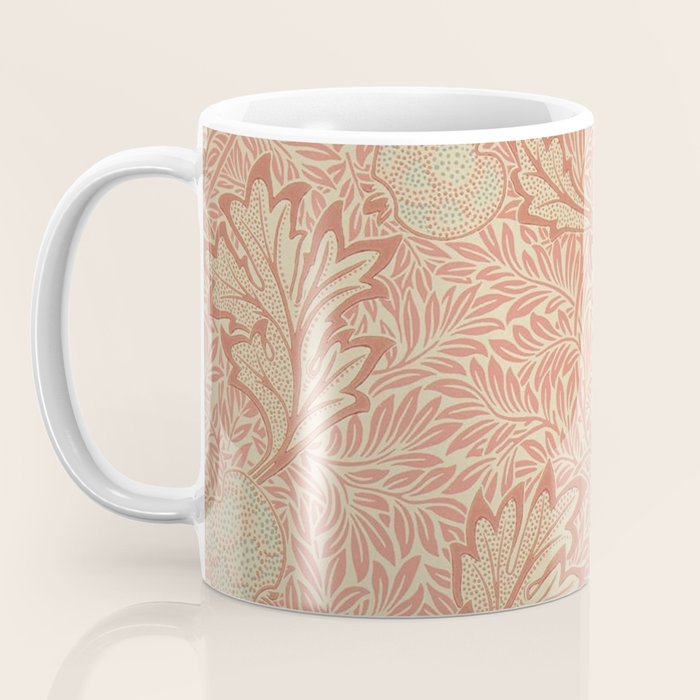 William Morris Apple Rust Gold Vintage Pattern Coffee Mug Gallery Image 3