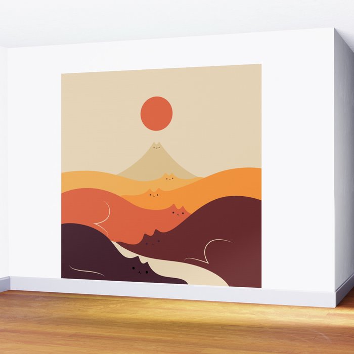 Cat Landscape 87 Wall Mural Gallery Image 2