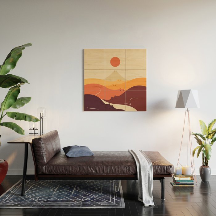 Cat Landscape 87 Wood Wall Art Gallery Image 2