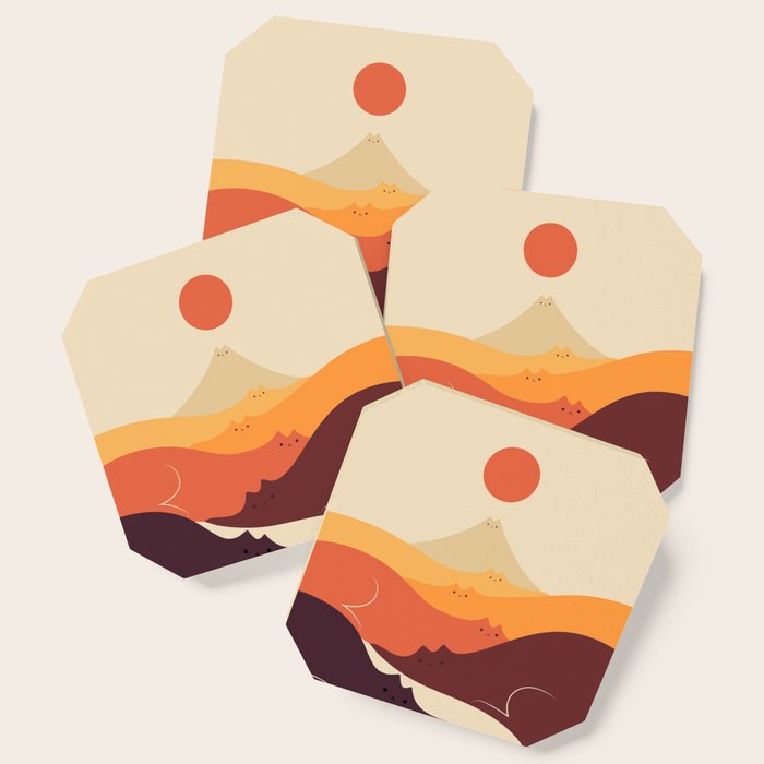 Cat Landscape 87 Coaster Gallery Image 1