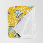 Vibrant Vintage Blooms Throw Blanket Gallery Image 3
