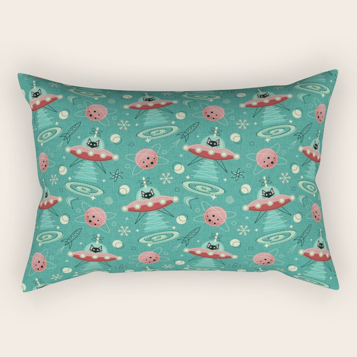 Atomic Cats in Space - ©studioxtine Rectangular Pillow Gallery Image 1