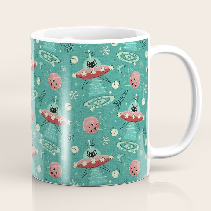 Atomic Cats in Space - ©studioxtine Coffee Mug Gallery Image 1