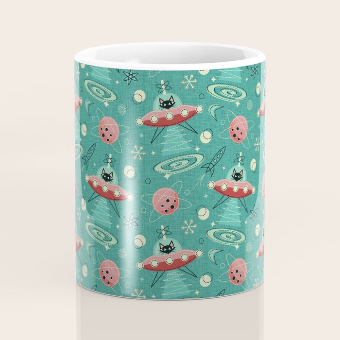 Atomic Cats in Space - ©studioxtine Coffee Mug Gallery Image 4