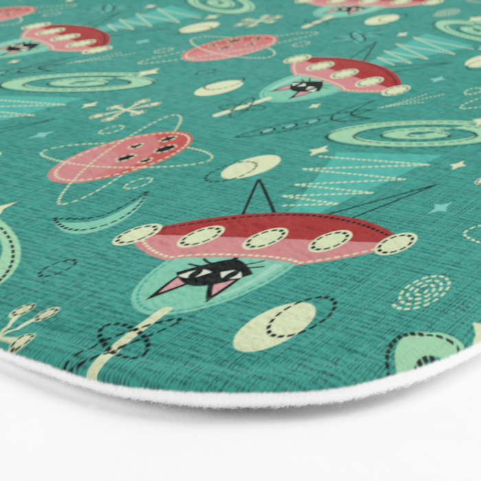 Atomic Cats in Space - ©studioxtine Bath Mat Gallery Image 3