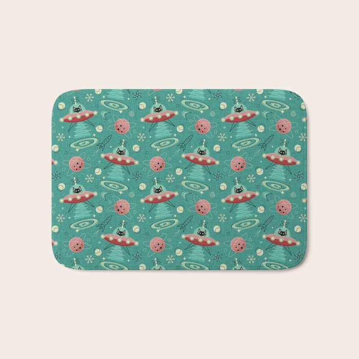 Atomic Cats in Space - ©studioxtine Bath Mat Gallery Image 1
