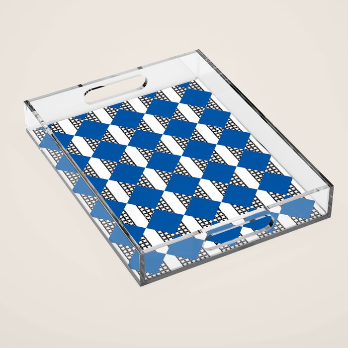 Modern boho (sapphire blue) Acrylic Tray Gallery Image 1