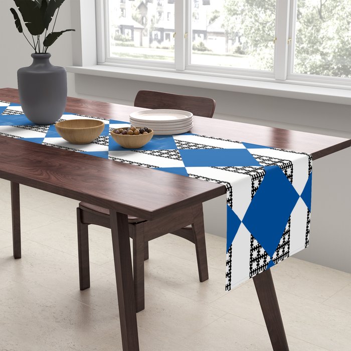 Modern boho (sapphire blue) Table Runner Gallery Image 2