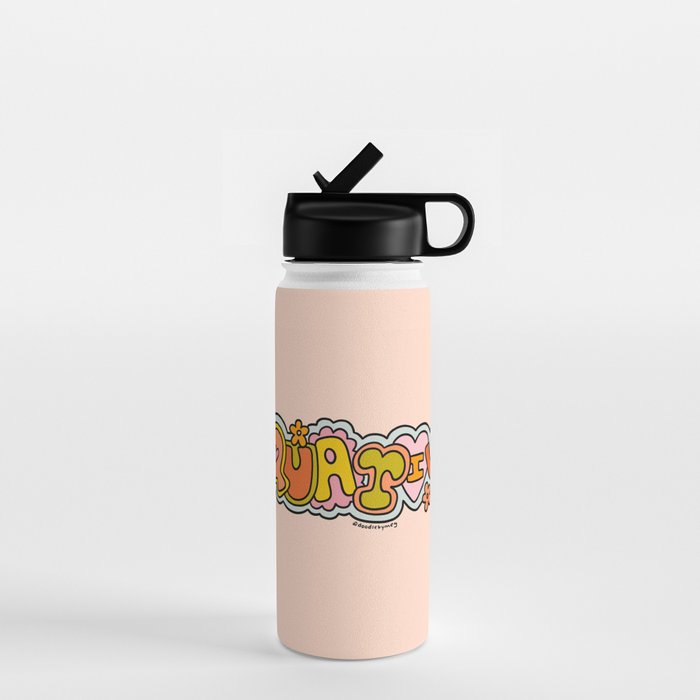 Aquarius Doodle Letters Water Bottle Gallery Image 1