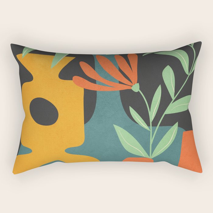 Shapes in Bloom 1 Rectangular Pillow Gallery Image 1