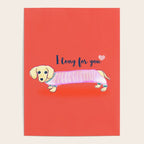 Valentine's Day dachshund dog Poster Gallery Image 4