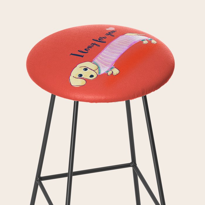 Valentine's Day dachshund dog Stool Gallery Image 2