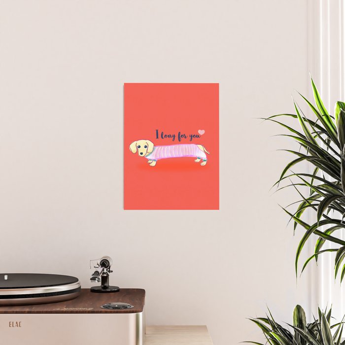 Valentine's Day dachshund dog Poster Gallery Image 2