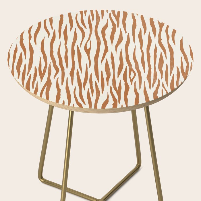 Tiger Stripes In Neutral Side Table Gallery Image 2