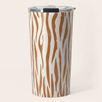 Tiger Stripes In Neutral Travel Mug Gallery Image 1