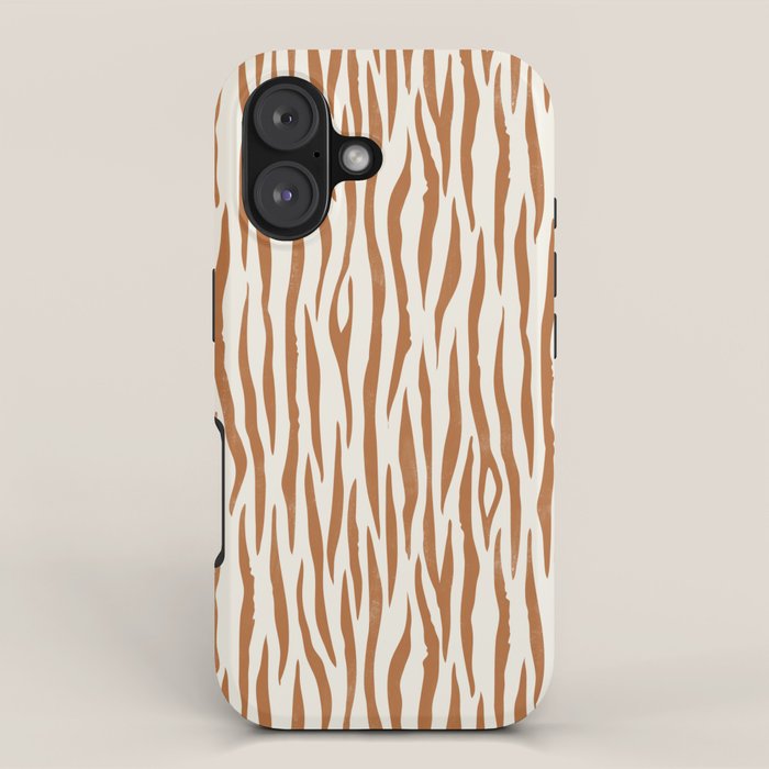 Tiger Stripes In Neutral iPhone Case Gallery Image 1