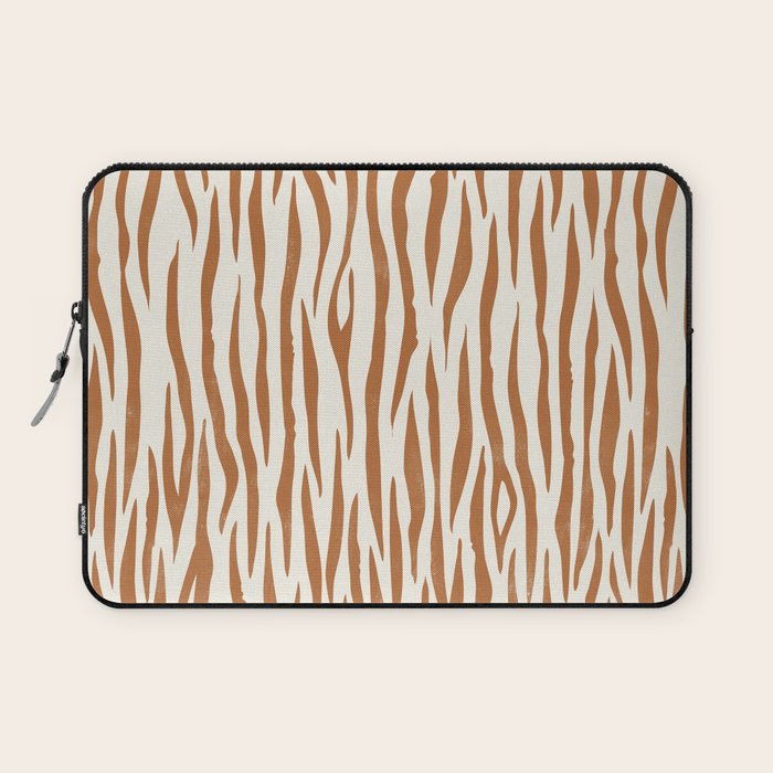Tiger Stripes In Neutral Laptop Sleeve Gallery Image 1