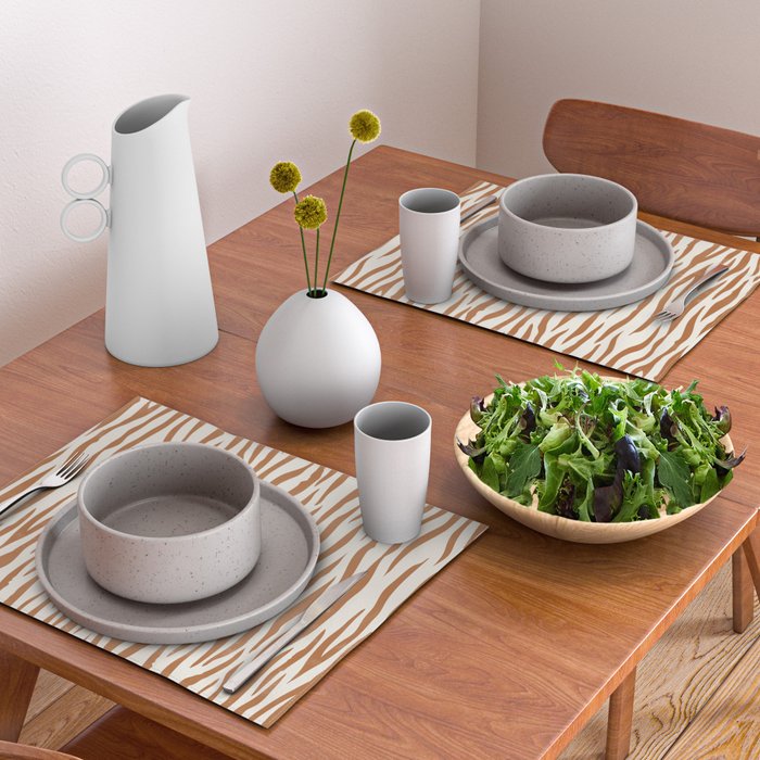 Tiger Stripes In Neutral Placemat Gallery Image 2