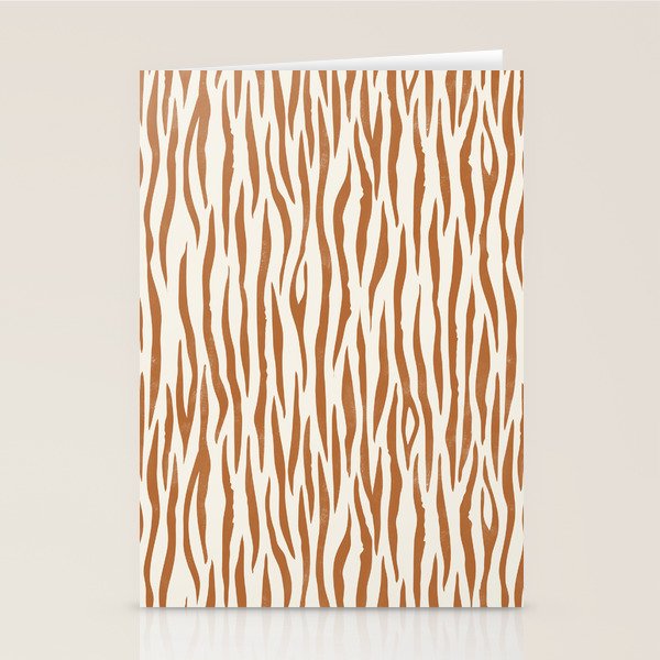 Tiger Stripes In Neutral Stationery Card Gallery Image 2