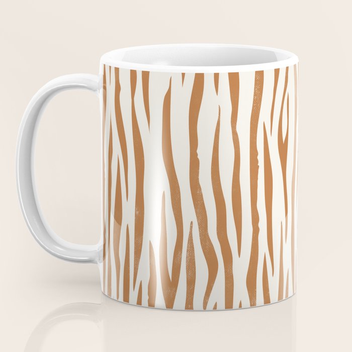 Tiger Stripes In Neutral Coffee Mug Gallery Image 3