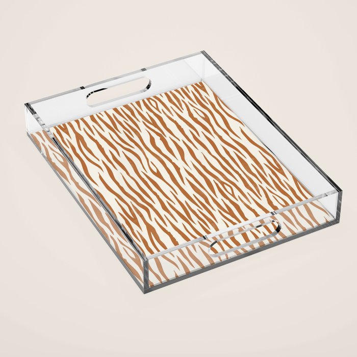 Tiger Stripes In Neutral Acrylic Tray Gallery Image 1