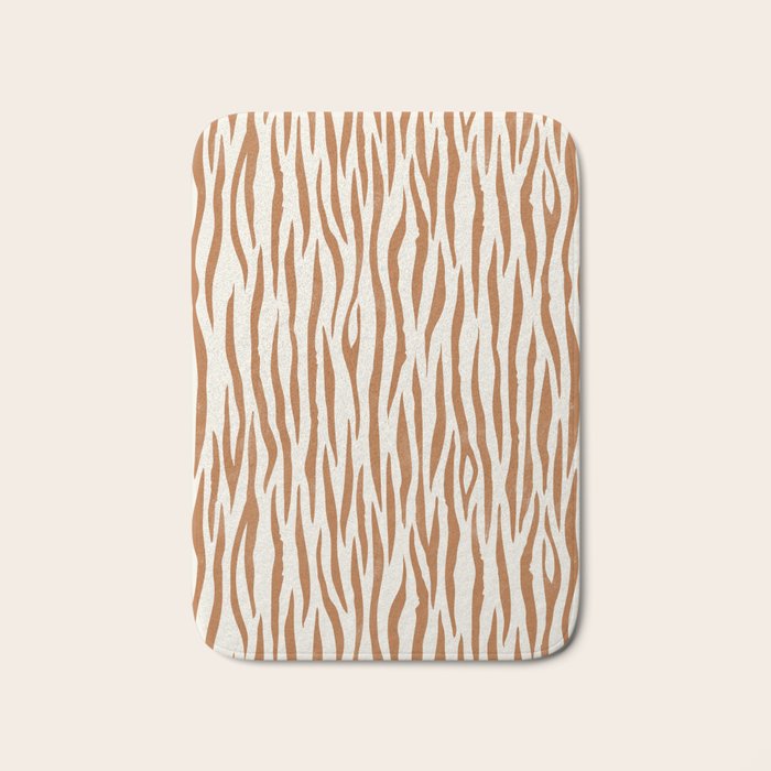 Tiger Stripes In Neutral Bath Mat Gallery Image 1