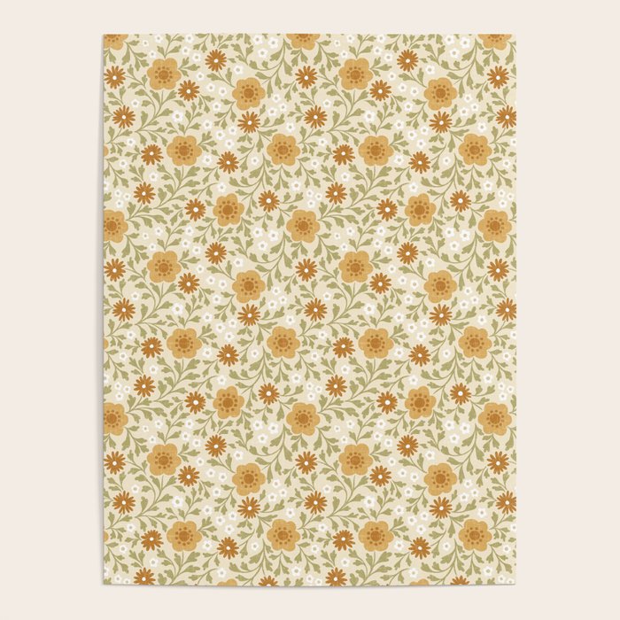 Eloise Floral - Gold Poster Gallery Image 4