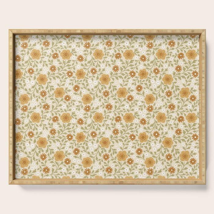 Eloise Floral - Gold Serving Tray Gallery Image 1