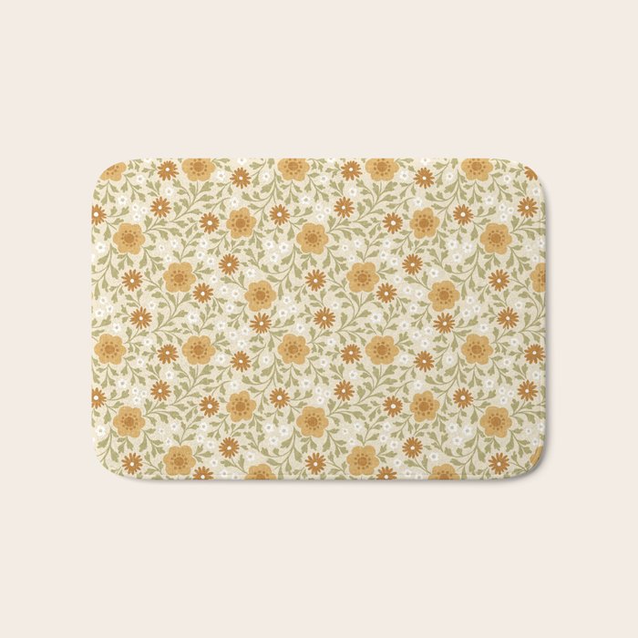 Eloise Floral - Gold Bath Mat Gallery Image 1