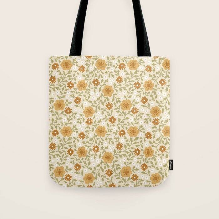 Eloise Floral - Gold Tote Bag Gallery Image 1