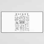 Ice Hockey Player Winter Sport Vintage Patent Print Desk Mat Gallery Image 3