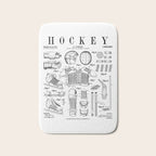 Ice Hockey Player Winter Sport Vintage Patent Print Bath Mat Gallery Image 1