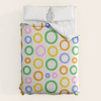 Fun colorful circle cartoon doodle pattern Comforter Gallery Image 6