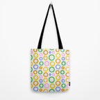 Fun colorful circle cartoon doodle pattern Tote Bag Gallery Image 2