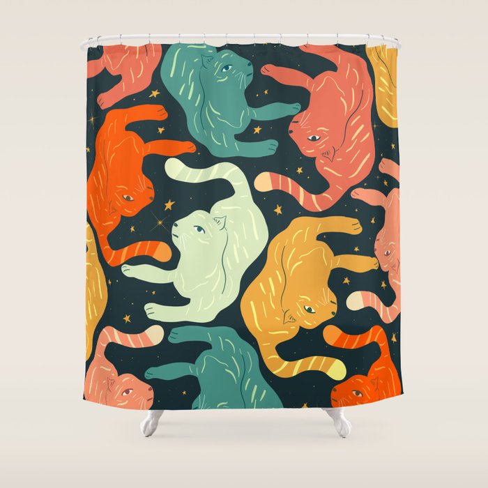Tigers in the sky Shower Curtain Gallery Image 1