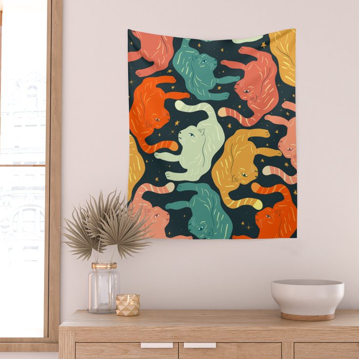 Tigers in the sky Wall Tapestry Gallery Image 2