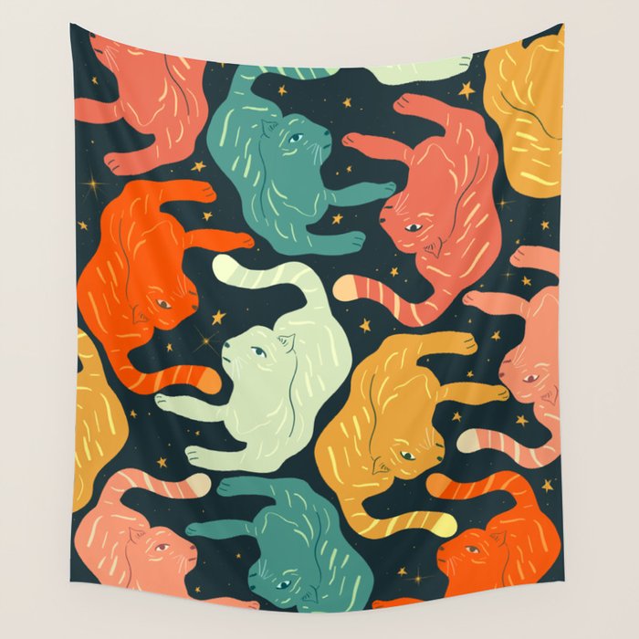 Tigers in the sky Wall Tapestry Gallery Image 4