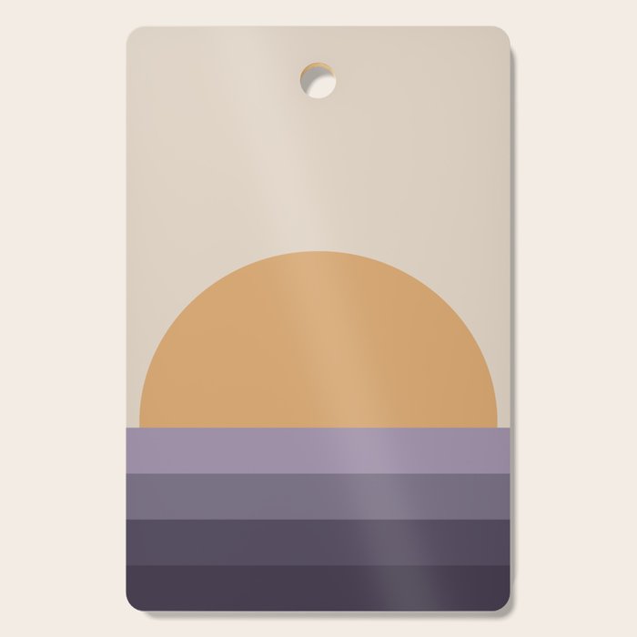 Minimal Retro Sunset Sunrise - Purple Mauve Dusk Cutting Board Gallery Image 1