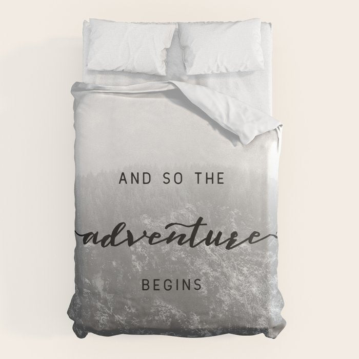And So The Adventure Begins - Snowy Mountain Duvet Cover Gallery Image 6